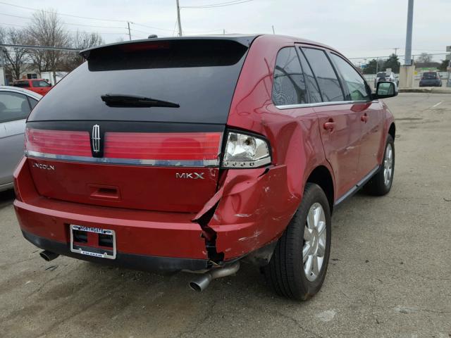 2LMDU68C17BJ27257 - 2007 LINCOLN MKX MAROON photo 4