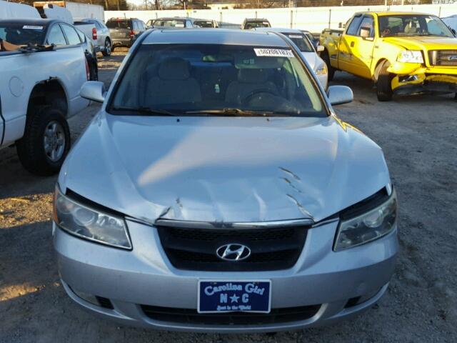 5NPEU46FX6H008194 - 2006 HYUNDAI SONATA GLS SILVER photo 9