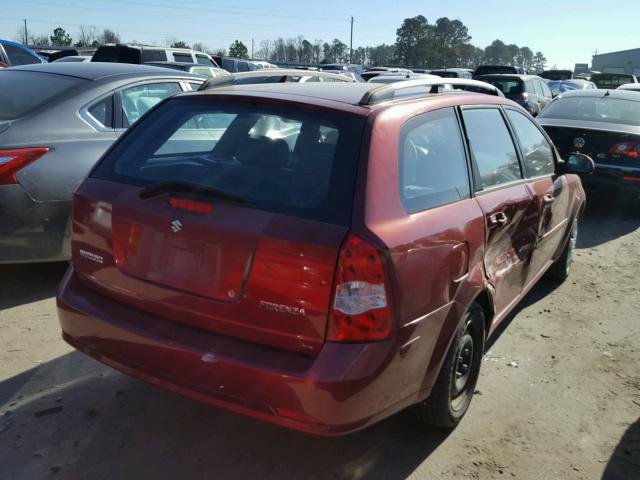 KL5JD86Z37K553825 - 2007 SUZUKI FORENZA BA BURGUNDY photo 4