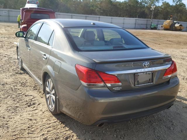 4T1BK3DB9BU414045 - 2011 TOYOTA AVALON BAS SILVER photo 3