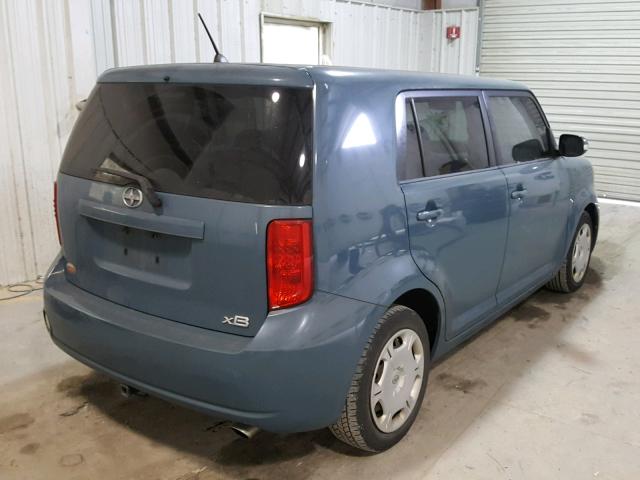 JTLKE50E181021923 - 2008 TOYOTA SCION XB TEAL photo 4