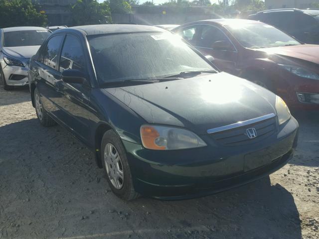 2HGES16532H600570 - 2002 HONDA CIVIC LX GREEN photo 1