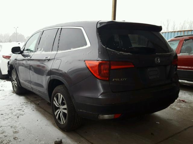 5FNYF6H50HB051841 - 2017 HONDA PILOT EXL GRAY photo 3