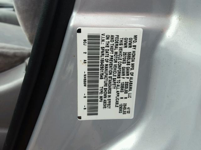 5FNRL18642B017546 - 2002 HONDA ODYSSEY EX SILVER photo 10