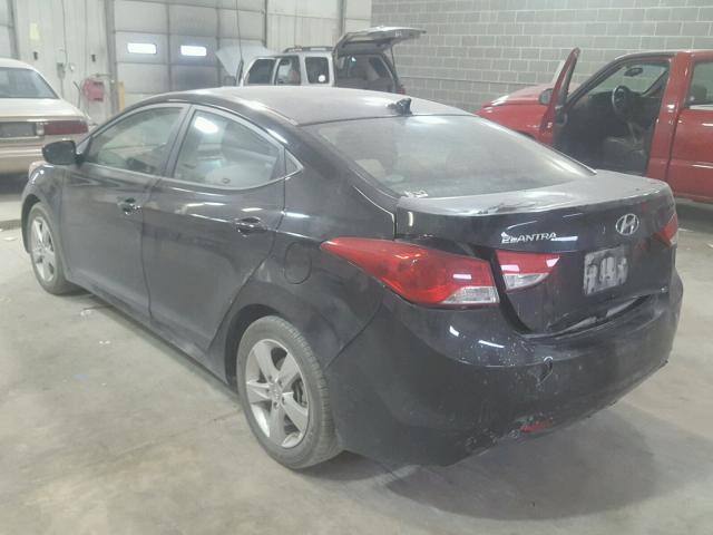 KMHDH4AE5BU116930 - 2011 HYUNDAI ELANTRA GL BLACK photo 3