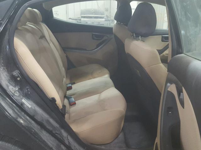 KMHDH4AE5BU116930 - 2011 HYUNDAI ELANTRA GL BLACK photo 6