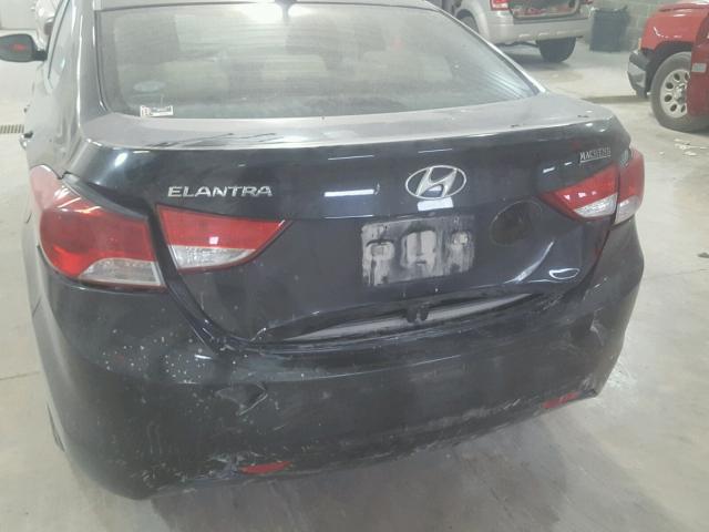 KMHDH4AE5BU116930 - 2011 HYUNDAI ELANTRA GL BLACK photo 9