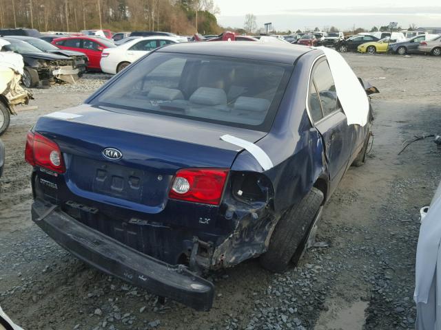 KNAGE123475128328 - 2007 KIA OPTIMA LX BLUE photo 4