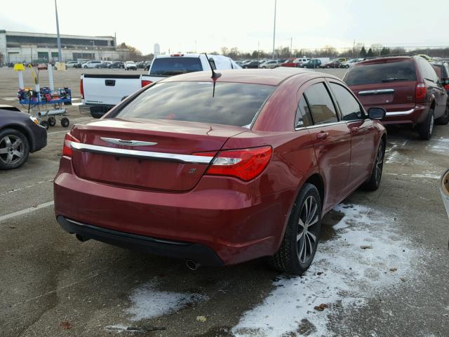 1C3CCBCGXEN157722 - 2014 CHRYSLER 200 LIMITE RED photo 4