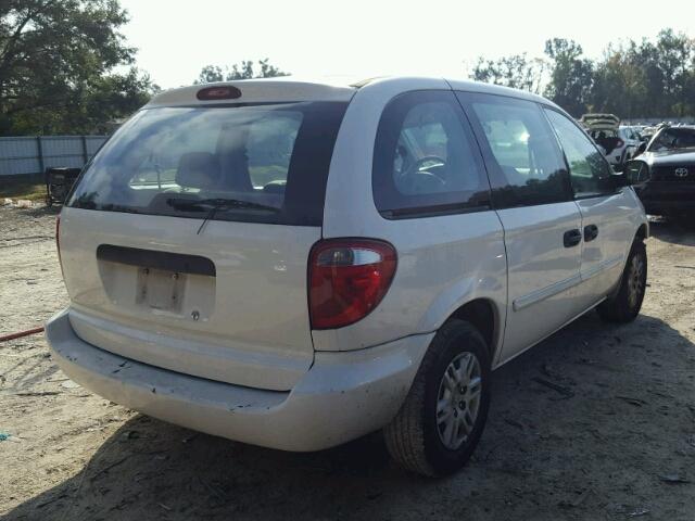 1D4GP25B06B535474 - 2006 DODGE CARAVAN SE WHITE photo 4