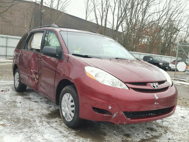 5TDZK23C47S017152 - 2007 TOYOTA SIENNA CE RED photo 1