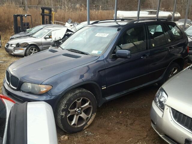 5UXFA13575LY19662 - 2005 BMW X5 3.0I BLUE photo 2