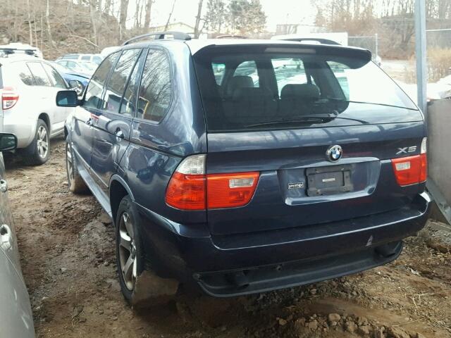 5UXFA13575LY19662 - 2005 BMW X5 3.0I BLUE photo 3