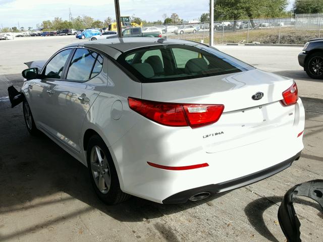 5XXGM4A73EG322532 - 2014 KIA OPTIMA LX WHITE photo 3