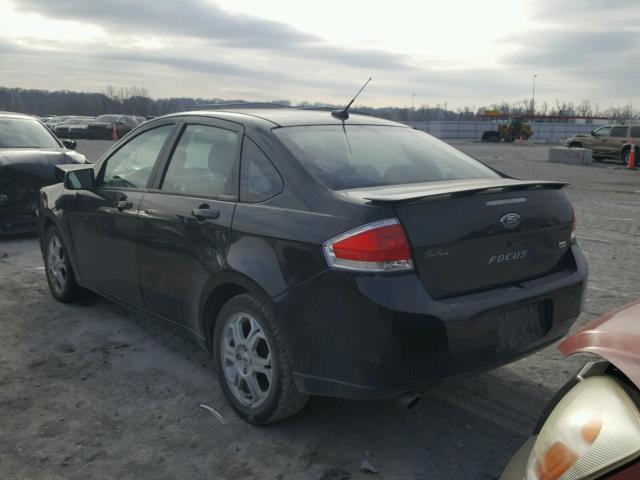 1FAHP36N99W225875 - 2009 FORD FOCUS SES BLACK photo 3