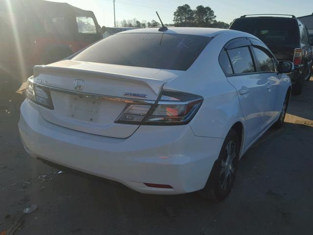 19XFB4F22DE001247 - 2013 HONDA CIVIC HYBR WHITE photo 4