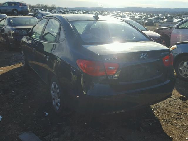 KMHDU46D39U812742 - 2009 HYUNDAI ELANTRA GL BLACK photo 3