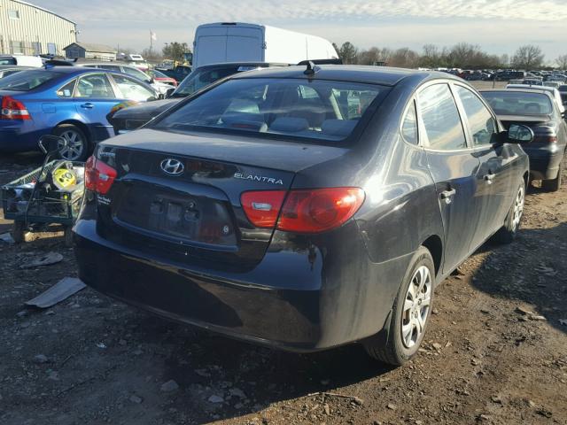 KMHDU46D39U812742 - 2009 HYUNDAI ELANTRA GL BLACK photo 4