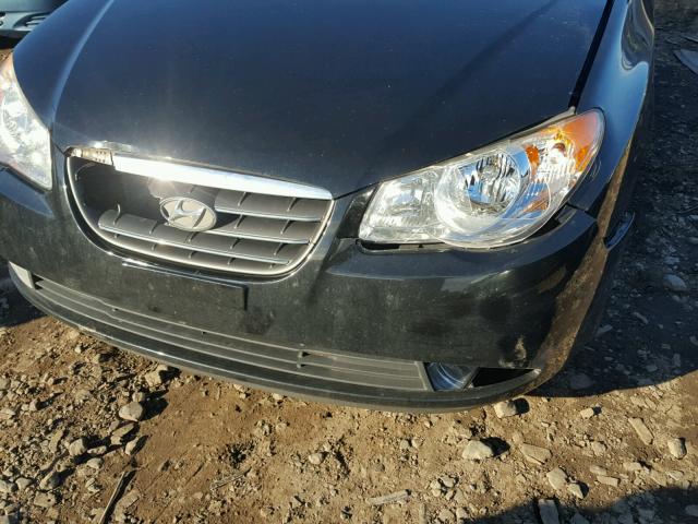 KMHDU46D39U812742 - 2009 HYUNDAI ELANTRA GL BLACK photo 9