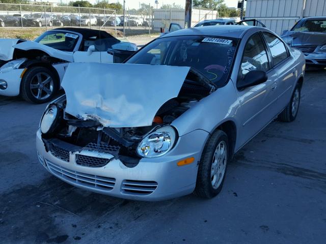 1B3ES56C65D130879 - 2005 DODGE NEON SXT SILVER photo 2