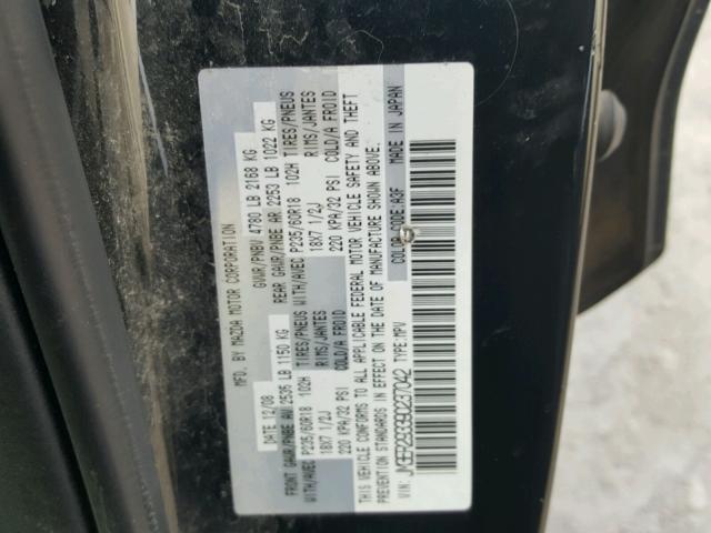 JM3ER293390237042 - 2009 MAZDA CX-7 BLACK photo 10