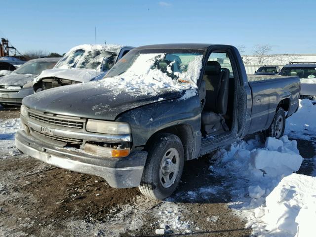 1GCEC14W01Z168123 - 2001 CHEVROLET SILVERADO BLACK photo 2