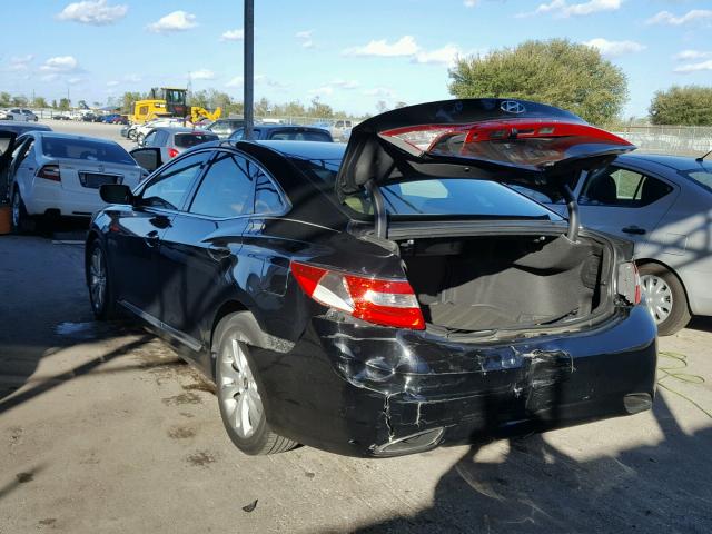 KMHFG4JG8DA215968 - 2013 HYUNDAI AZERA BLACK photo 3