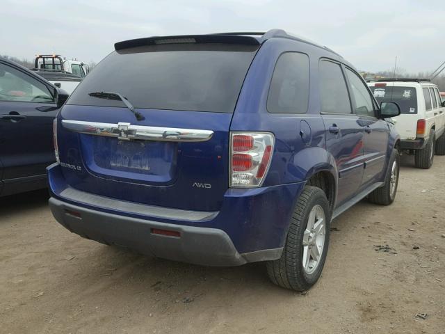 2CNDL73F656046444 - 2005 CHEVROLET EQUINOX LT BLUE photo 4