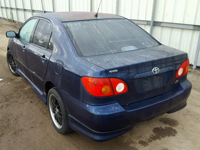 1NXBR32E43Z183842 - 2003 TOYOTA COROLLA CE BLUE photo 3