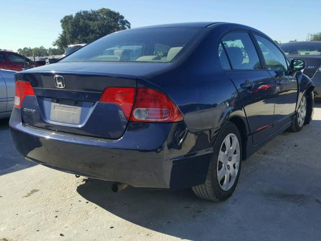 1HGFA16598L008125 - 2008 HONDA CIVIC LX BLUE photo 4