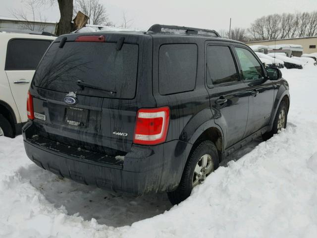 1FMCU94178KA66419 - 2008 FORD ESCAPE LIM BLACK photo 4