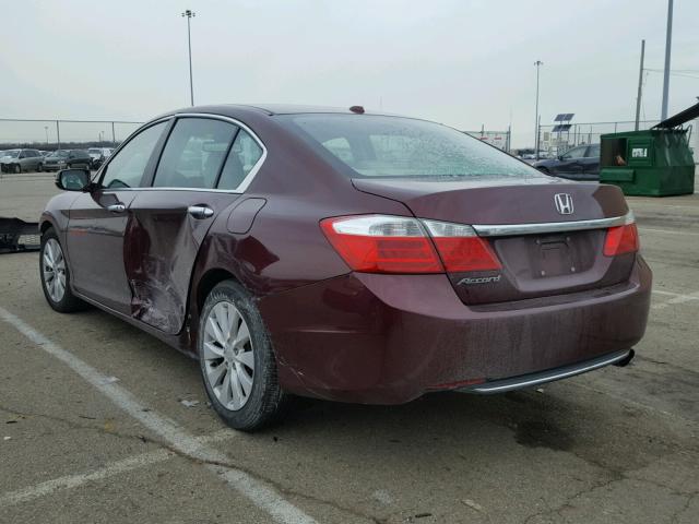 1HGCR2F82DA085890 - 2013 HONDA ACCORD EXL MAROON photo 3