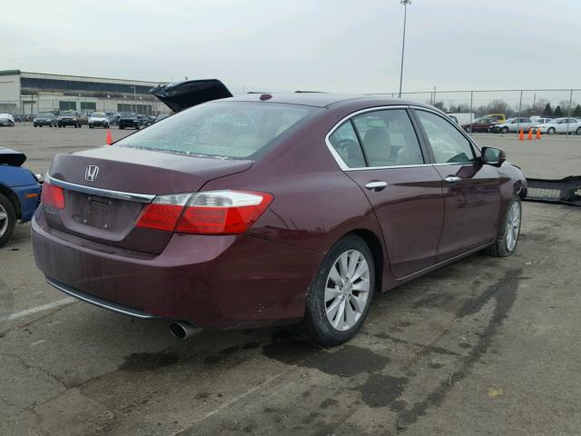 1HGCR2F82DA085890 - 2013 HONDA ACCORD EXL MAROON photo 4