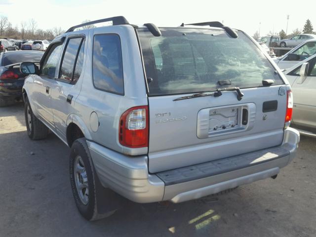 4S2CK58W934309982 - 2003 ISUZU RODEO S SILVER photo 3