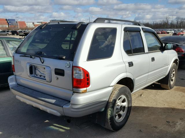 4S2CK58W934309982 - 2003 ISUZU RODEO S SILVER photo 4