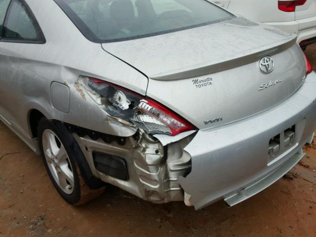 4T1CE38P44U820075 - 2004 TOYOTA CAMRY SOLA SILVER photo 9