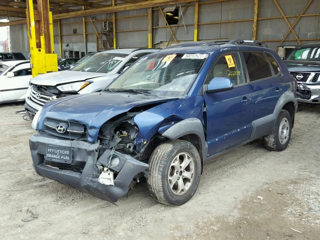 KM8JN12D48U810503 - 2008 HYUNDAI TUCSON SE BLUE photo 2