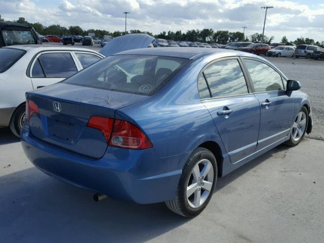 1HGFA16808L076128 - 2008 HONDA CIVIC EX BLUE photo 4