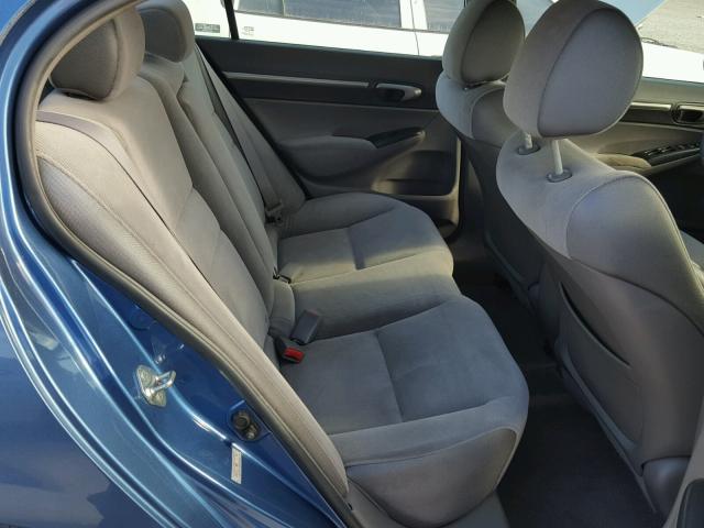 1HGFA16808L076128 - 2008 HONDA CIVIC EX BLUE photo 6