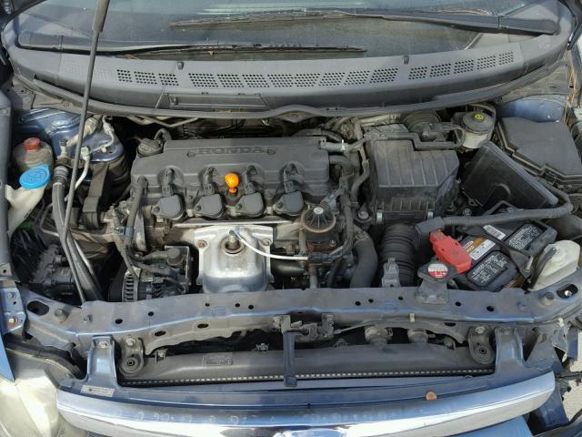 1HGFA16808L076128 - 2008 HONDA CIVIC EX BLUE photo 7