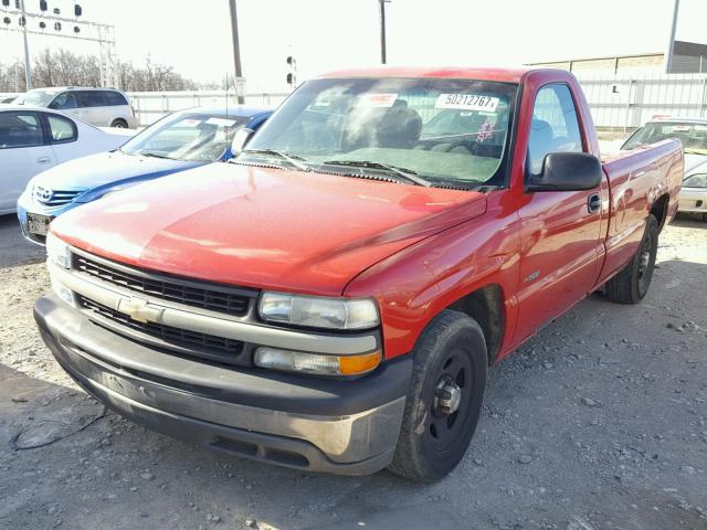 1GCEC14WX2Z168020 - 2002 CHEVROLET SILVERADO RED photo 2