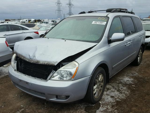 KNDMB233776118812 - 2007 KIA SEDONA EX SILVER photo 2