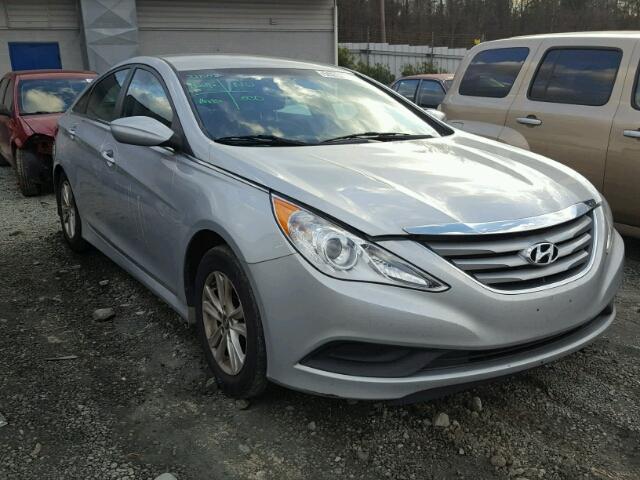 5NPEB4AC7EH934411 - 2014 HYUNDAI SONATA GLS SILVER photo 1