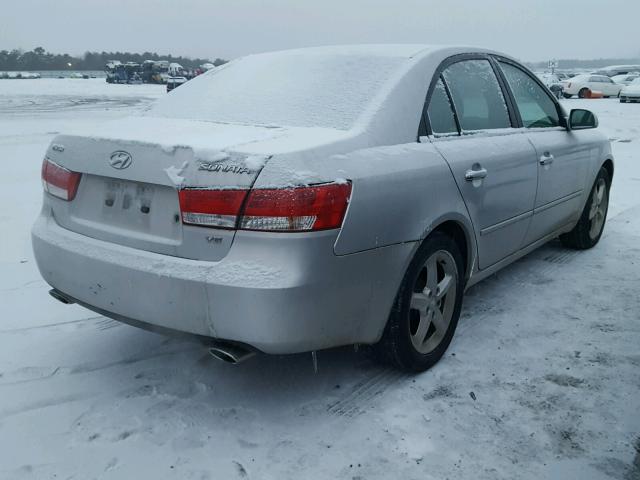 5NPEU46F96H035564 - 2006 HYUNDAI SONATA GLS SILVER photo 4