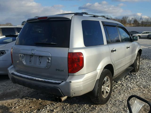 5FNYF18695B066359 - 2005 HONDA PILOT EXL SILVER photo 4