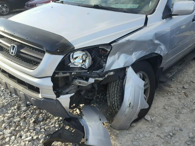 5FNYF18695B066359 - 2005 HONDA PILOT EXL SILVER photo 9