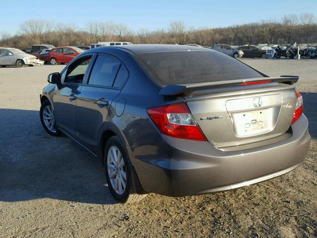 19XFB2F98CE041087 - 2012 HONDA CIVIC EXL GRAY photo 3