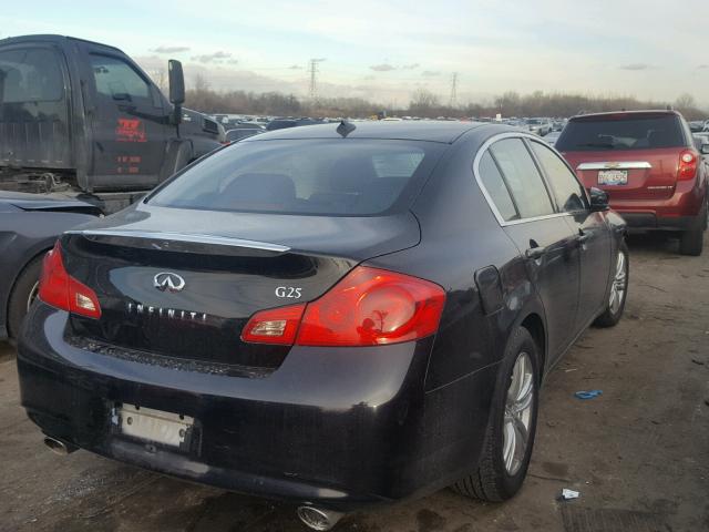 JN1DV6AP3BM603119 - 2011 INFINITI G25 BASE BLACK photo 4