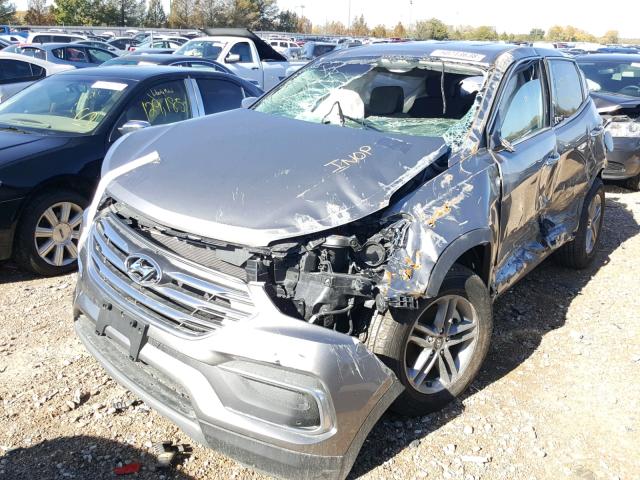 5NMZTDLB3JH105619 - 2018 HYUNDAI SANTA FE S GRAY photo 2