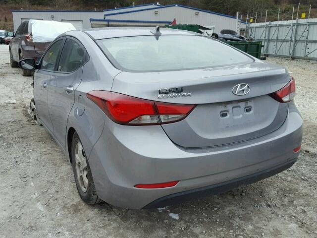 KMHDH4AEXEU169420 - 2014 HYUNDAI ELANTRA SE SILVER photo 3